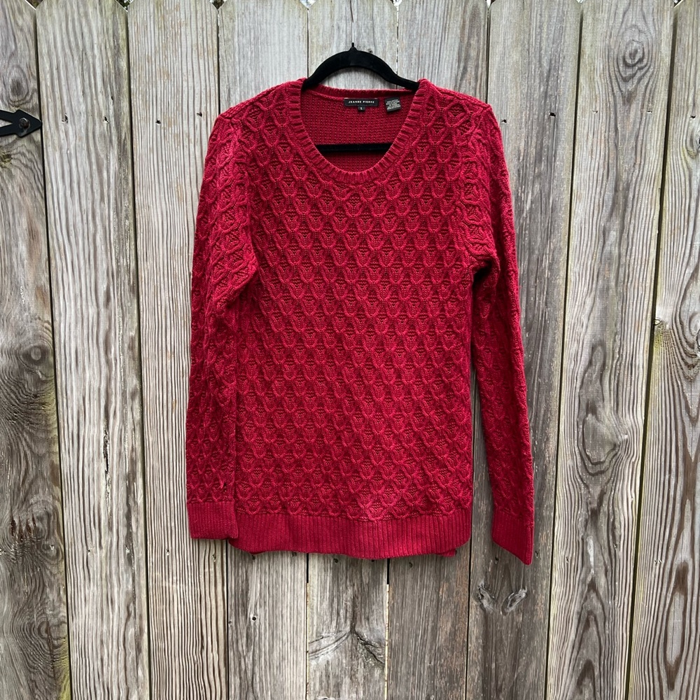 Jeanne Pierre Ladies Round Neck Knit Sweater Sz Large